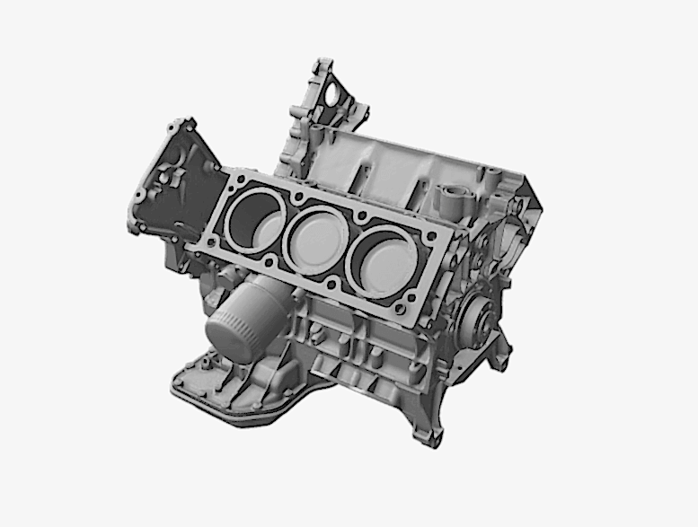 Araba motoru 3D Tarama